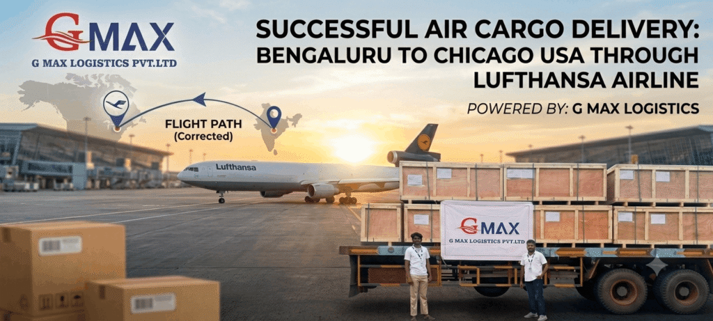 BLR to Chicago USA shipment by lufthansa